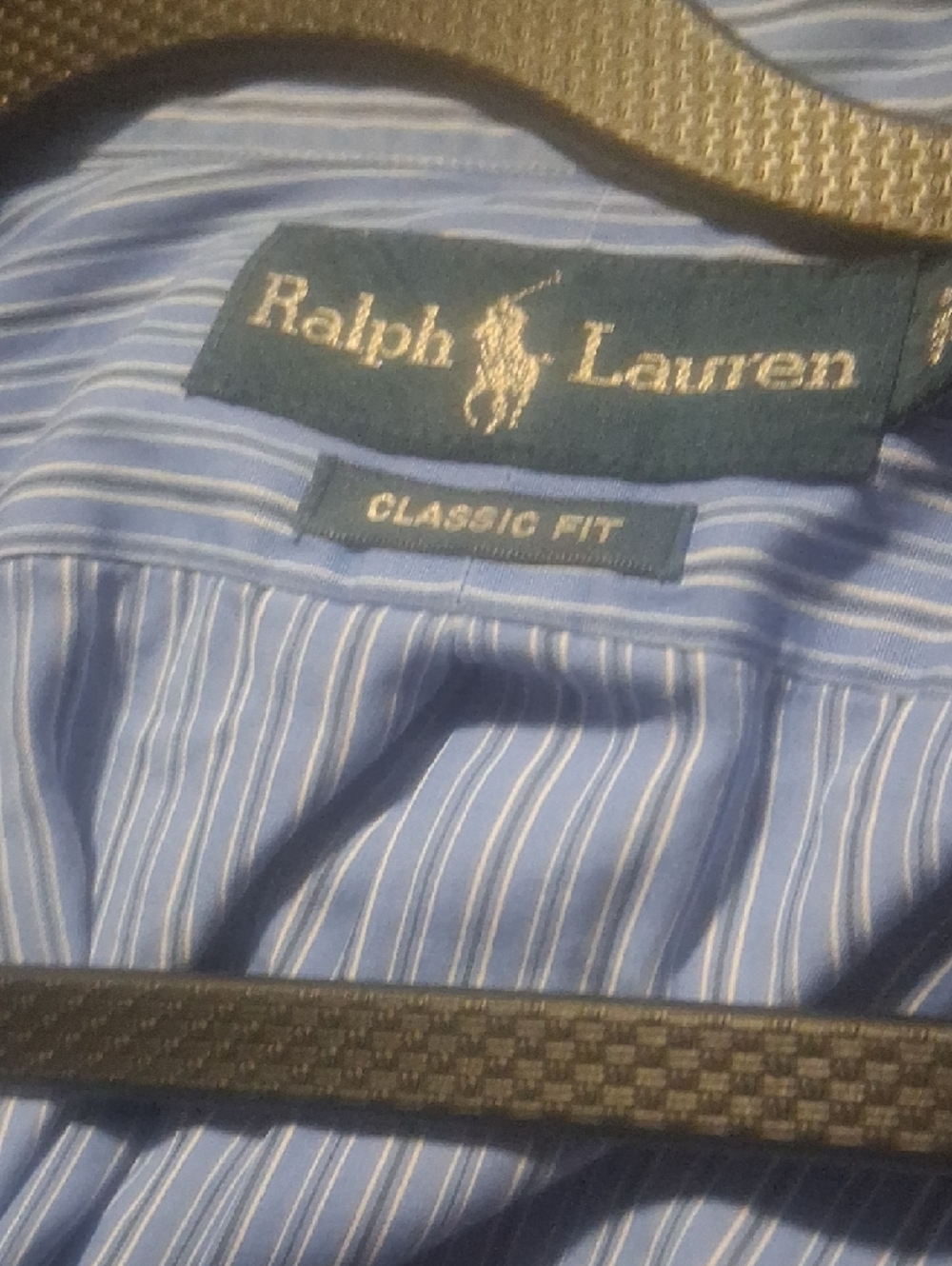 Ralph Lauren Light Blue Pinstripe Dress Shirt